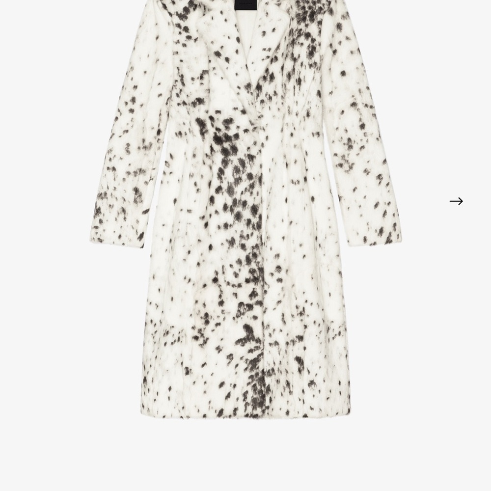 Givenchy Elegant Snow Leopard Goat Fur Coat from Fall Runway
